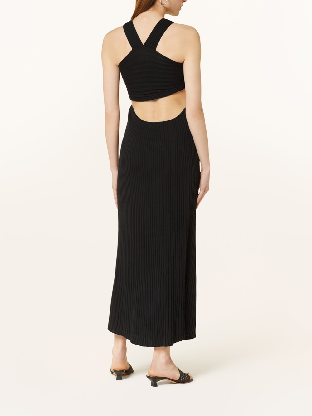 ba&sh NWT Black Maxi Dress with Twist Ring and Side Cutouts - Picture 3 of 7